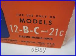 1 doz Vtg Aladdin Lamp Lox On Mantle Lot in Display Carton for Models 12 B-C 21c