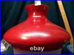 10 Aladdin Ruby Red Encased TAM O' Shanter Oil Kerosene Glass Lamp Shade 15-4