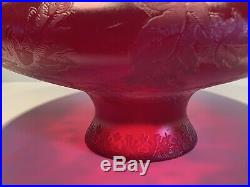 10 Antique Deep Acid Etched Oil Kerosene Lamp Shade Aladdin B&H Rayo