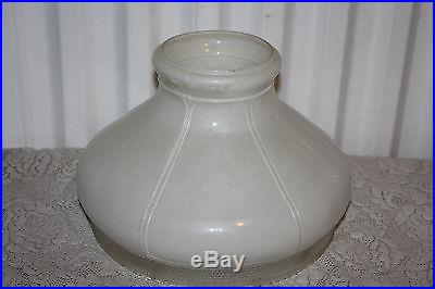 10 CLEAR PANEL SATIN CRYSTAL ETCHED GLASS KEROSENE OIL LAMP SHADE FITS ALADDIN