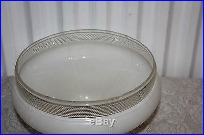10 CLEAR PANEL SATIN CRYSTAL ETCHED GLASS KEROSENE OIL LAMP SHADE FITS ALADDIN