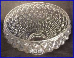 10 Clear Glass Diamond Quilted Quilt Oil Kerosene Lamp Shade fits Aladdin SH401