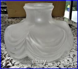10 Drape Satin Glass Kerosene Oil Lamp Shade Aladdin Coleman Vtg Antique