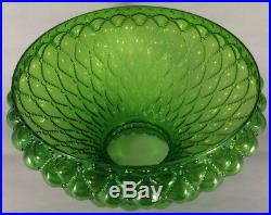 10 Green Oil Kerosene Glass Diamond Quilted Student Lamp Shade fits Aladdin 405