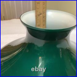 10 Green Oil Kerosene Glass Student Lamp Shade fits Aladdin, Rayo, B&H Center