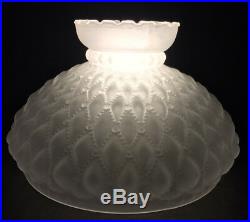 10 Satin Glass Diamond Quilted Quilt Oil Kerosene Lamp Shade fits Aladdin SH410