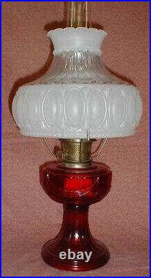 10 Satin and Clear GLASS SHADE fits aladdin/student/banquet oil kerosene lamp