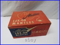 11 Vintage Aladdin Lox-On Mantles Dealer Box For 12-B-C-14-21-21C & 23