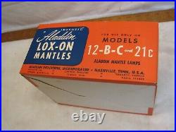 12 Aladdin Lox-On Mantle Fluid Oil Kerosene Lamp Light Display Box NOS B C 21C $