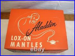 12 Aladdin Lox-On Mantles Fluid Oil Kerosene Lamp Light Display Box NOS B C 21C