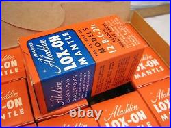 12 Aladdin Lox-On Mantles Fluid Oil Kerosene Lamp Light Display Box NOS B C 21C