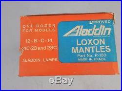 12 Aladdin Loxon Mantles Fluid Oil Kerosene Lamp Light Display 12 B C 14 21C-23