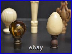 12 Vintage to Antique Lamp Finials, Some Glass, Some Plastic, Aladdin, other