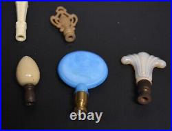 12 Vintage to Antique Lamp Finials, Some Glass, Some Plastic, Aladdin, other