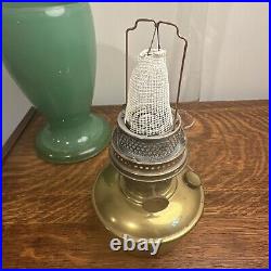 1230 Aladdin Green Venetian Art Craft 10 1/4 Vase Glass Lamp Model 12