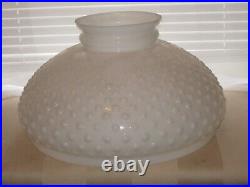 14 Inch Fitter Chandelier Lamp Shade Vintage White Hobnail Milk Glass Aladdin