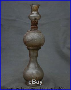 16 Rare Vintage China Glass Aladdin Retro Oil Lamp Light Kerosene Burner S02