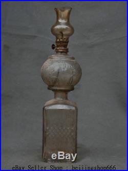16 Rare Vintage Old China Glass Aladdin Retro Oil Lamp Light Kerosene Burner