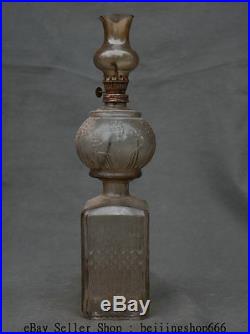 16 Rare Vintage Old China Glass Aladdin Retro Oil Lamp Light Kerosene Burner