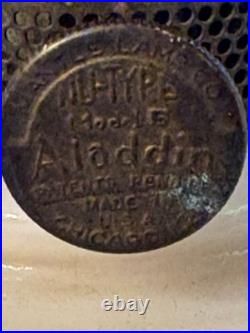 1800s ALADDIN OIL LAMPLINCOLN DRAPEANTIQUE Model B Pale Pink-Cream ALACITE