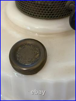 1800s ALADDIN OIL LAMPLINCOLN DRAPEANTIQUE Model B Pale Pink-Cream ALACITE