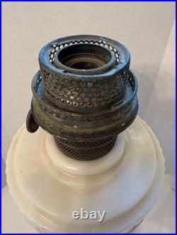 1800s ALADDIN OIL LAMPLINCOLN DRAPEANTIQUE Model B Pale Pink-Cream ALACITE