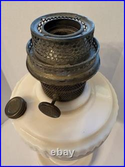 1800s ALADDIN OIL LAMPLINCOLN DRAPEANTIQUE Model B Pale Pink-Cream ALACITE