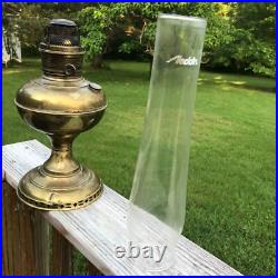 1890s Naugatuck Kerosene Lamp Complete with Aladdin Chimney