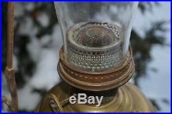 1910s Aladdin Model 6 Font Model 7 Bracket #416 Shade Kerosene Oil Hanging Lamp