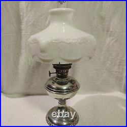 1913-1914 Antique Aladdin Model 5 Oil Lamp with 10 white glass shade