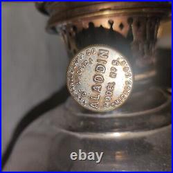 1913-1914 Antique Aladdin Model 5 Oil Lamp with 10 white glass shade