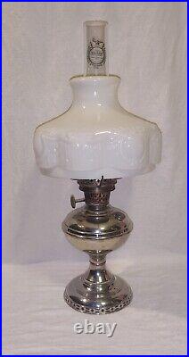 1913-1914 Antique Aladdin Model 5 Oil Lamp with 10 white glass shade