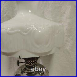 1913-1914 Antique Aladdin Model 5 Oil Lamp with 10 white glass shade