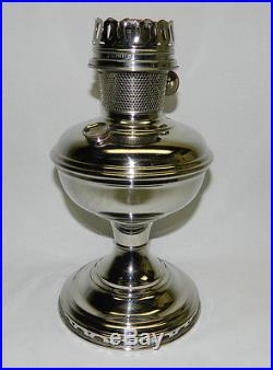 1914-1917 ALADDIN #11 KEROSENE TABLE LAMP w 3 LINE CHIMNEY complete burner wick