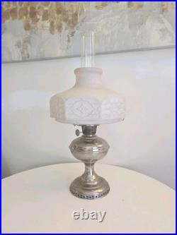1915 Aladdin Oil Lamp Vintage Model 6, Glass Shade