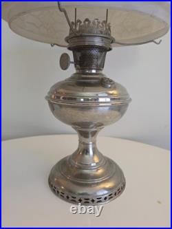 1915 Aladdin Oil Lamp Vintage Model 6, Glass Shade