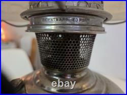 1915 Aladdin Oil Lamp Vintage Model 6, Glass Shade