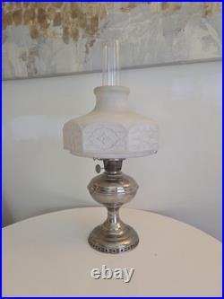1915 Aladdin Oil Lamp Vintage Model 6, Glass Shade