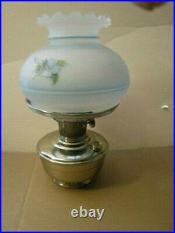 1920's Aladdin Model 12 Oil Kerosene Wall Bracket Floor Lamp hand painted shade