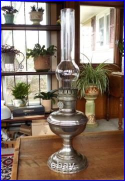 1922 ALADDIN Model No. 11 OIL LAMP WithOLD Style BALL Chimney, Patented Gallery