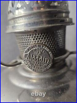 1928-35 Aladdin Model 12 Mantle LampNickel Plated Kerosene Burner