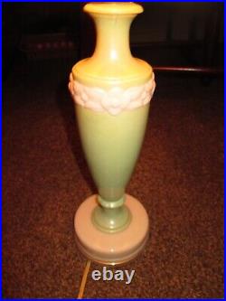 1930's Aladdin Electric Lamp Alacite Green Glass withFinial