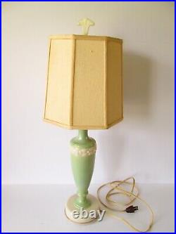 1930's Aladdin Electric Lamp Alacite Green Glass withFinial