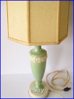 1930's Aladdin Electric Lamp Alacite Green Glass withFinial