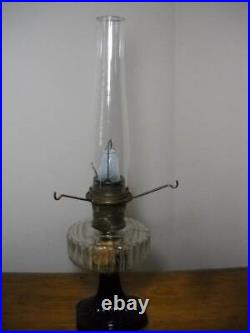 1930's Aladdin Model B Corinthian Oil Lamp with Black Base Complete with Shade