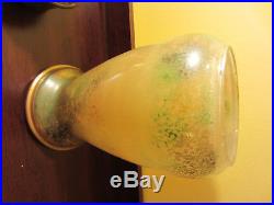 1930s Aladdin Kerosene Model 12 ART GLASS VASE LAMP Large 12 Inch Tall Glass