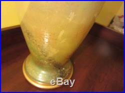 1930s Aladdin Kerosene Model 12 ART GLASS VASE LAMP Large 12 Inch Tall Glass