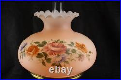 1930s Aladdin Rose Moonstone Oil Lamp Electric Conversion