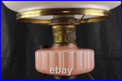 1930s Aladdin Rose Moonstone Oil Lamp Electric Conversion