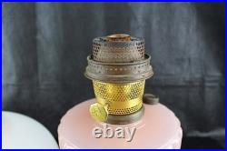 1930s Aladdin Rose Moonstone Oil Lamp Electric Conversion